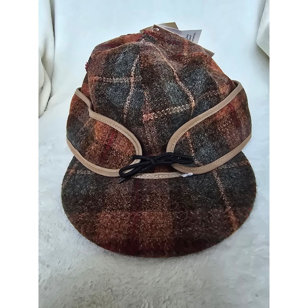Stormy Kromer Partridge Plaid Wool Cap Earband Winter Hat 7 3/4 5001-75K-734